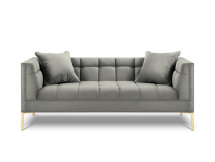 Dvivietė veliūrinė sofa Micadoni Home Karoo, šviesiai pilka kaina ir informacija | Sofos | pigu.lt