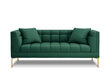Dvivietė sofa Micadoni Home Karoo, žalia kaina ir informacija | Sofos | pigu.lt