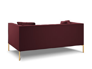 Dvivietė sofa Micadoni Home Karoo, tamsiai raudona kaina ir informacija | Sofos | pigu.lt