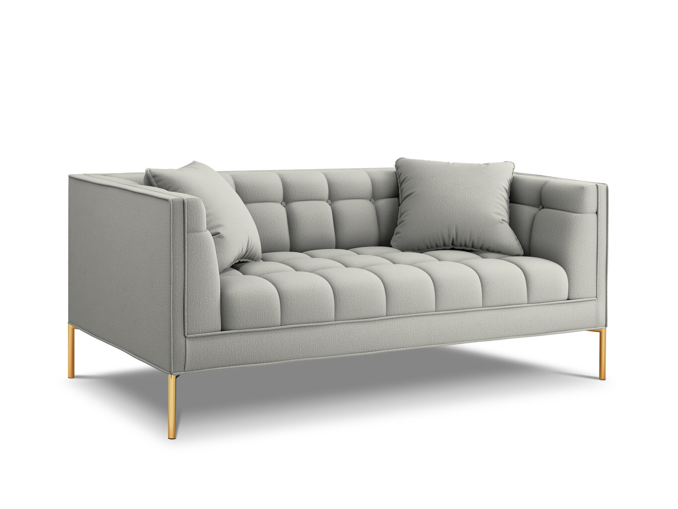 Dvivietė sofa Micadoni Home Karoo, šviesiai pilka цена и информация | Sofos | pigu.lt