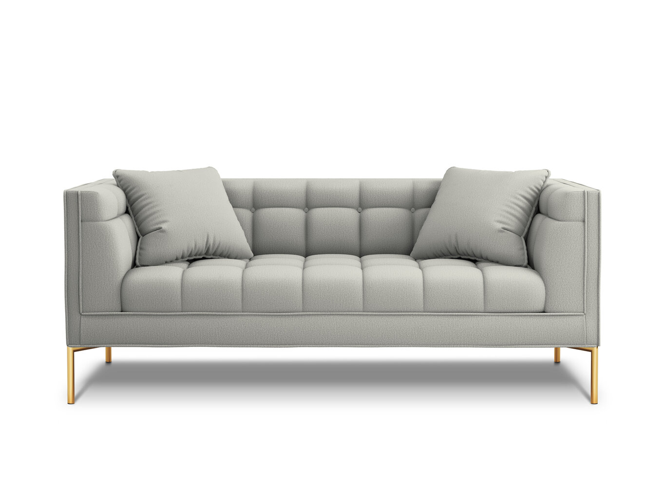 Dvivietė sofa Micadoni Home Karoo, šviesiai pilka цена и информация | Sofos | pigu.lt