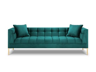 Trivietė veliūrinė sofa Micadoni Home Karoo, šviesiai žalia kaina ir informacija | Sofos | pigu.lt