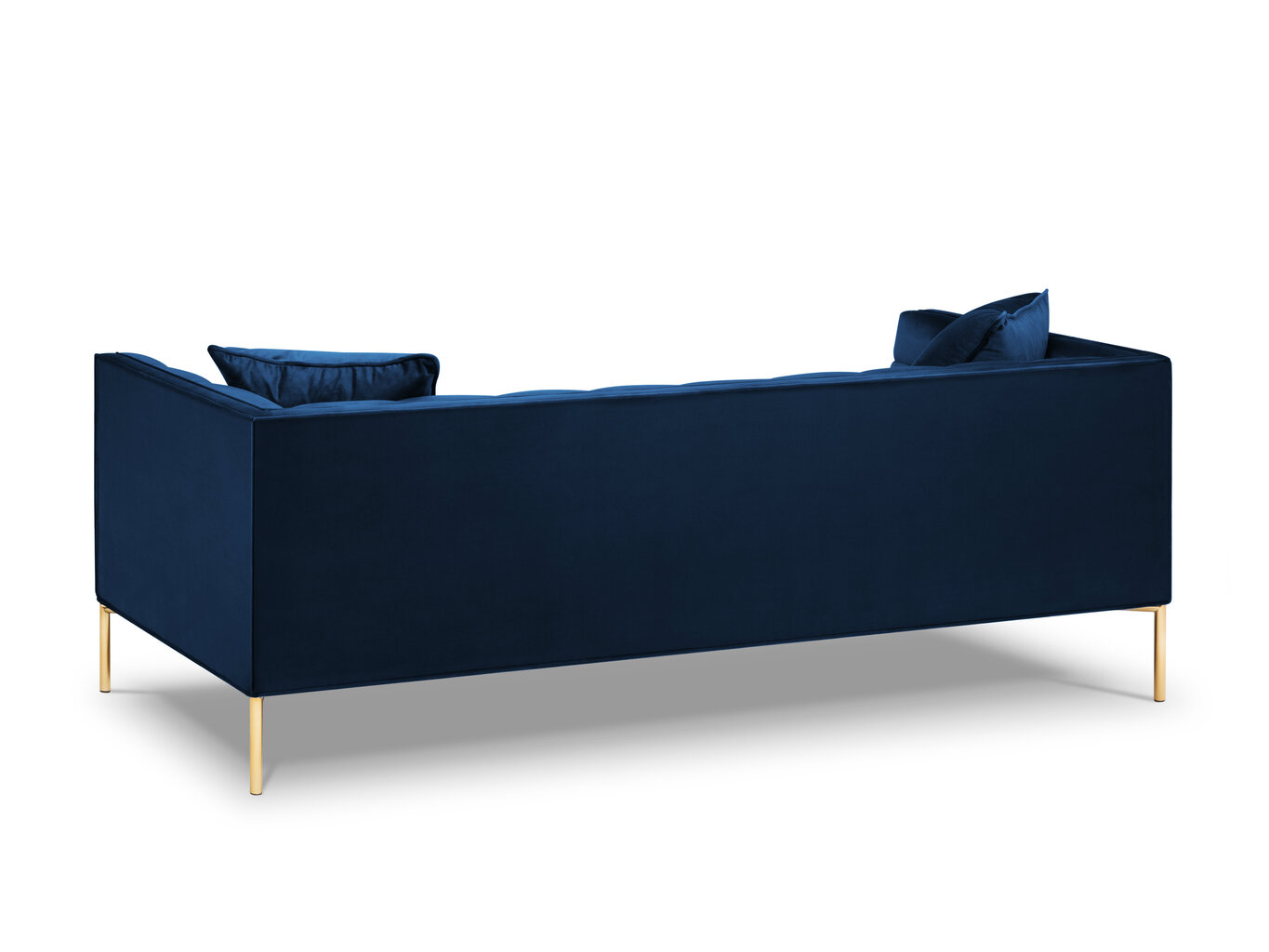 Trivietė veliūrinė sofa Micadoni Home Karoo, mėlyna kaina ir informacija | Sofos | pigu.lt