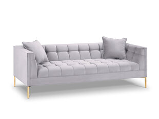 Trivietė veliūrinė sofa Micadoni Home Karoo, sidabrinės spalvos kaina ir informacija | Sofos | pigu.lt