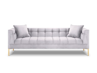 Trivietė veliūrinė sofa Micadoni Home Karoo, sidabrinės spalvos kaina ir informacija | Sofos | pigu.lt