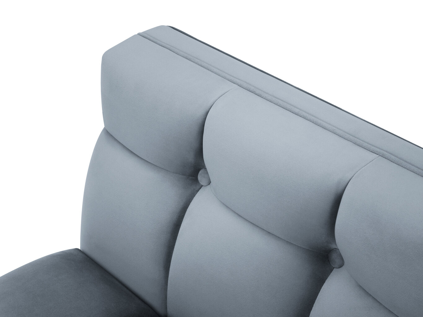 Fotelis veliūrinis Micadoni Home Karoo, šviesiai mėlynas kaina ir informacija | Svetainės foteliai | pigu.lt
