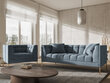 Fotelis veliūrinis Micadoni Home Karoo, šviesiai mėlynas kaina ir informacija | Svetainės foteliai | pigu.lt