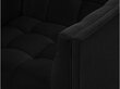 Fotelis veliūrinis Micadoni Home Karoo, juodas kaina ir informacija | Svetainės foteliai | pigu.lt