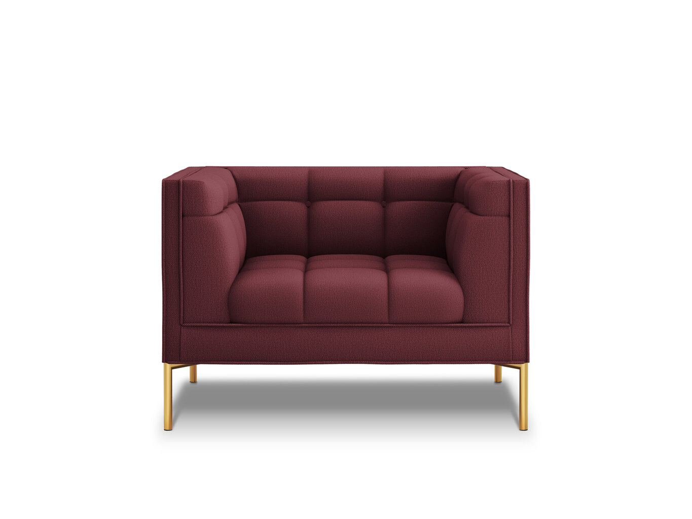 Fotelis Micadoni Home Karoo, tamsiai raudonas kaina ir informacija | Svetainės foteliai | pigu.lt