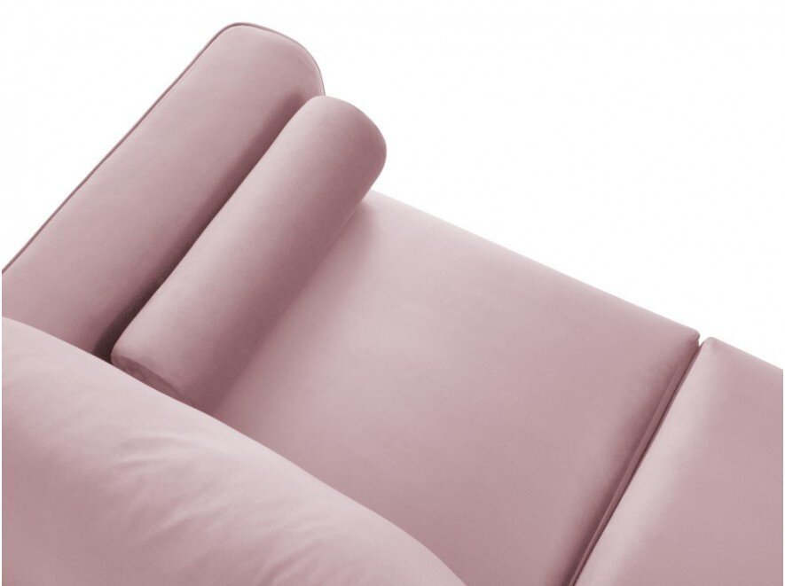 Trivietė veliūrinė sofa Micadoni Home Leona, violetinė/auksinės spalvos kaina ir informacija | Sofos | pigu.lt