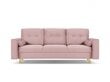 Trivietė veliūrinė sofa Micadoni Home Leona, violetinė/auksinės spalvos kaina ir informacija | Sofos | pigu.lt