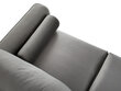 Trivietė veliūrinė sofa Micadoni Home Leona, šviesiai pilka/juoda kaina ir informacija | Sofos | pigu.lt