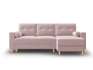 Универсальный мягкий уголок Micadoni Home Leona, розовый/золотой цена и информация | Угловые диваны | pigu.lt