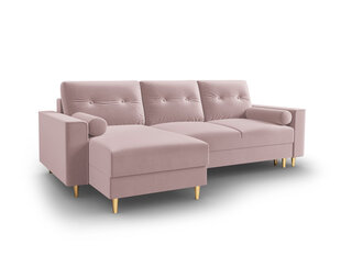 Универсальный мягкий уголок Micadoni Home Leona, розовый/золотой цена и информация | Угловые диваны | pigu.lt