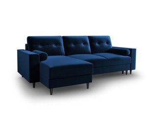 Универсальный мягкий уголок Micadoni Home Leona, синий/черный цена и информация | Угловые диваны | pigu.lt