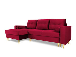Мягкий уголок Micadoni Home Leona 4S, красный/золотой цена и информация | Угловые диваны | pigu.lt