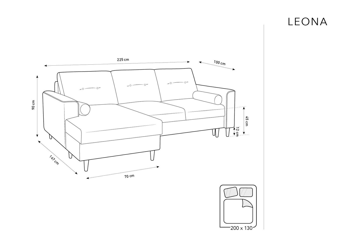 Minkštas kampas Micadoni Home Leona 4S, raudonas/auksinės spalvos цена и информация | Minkšti kampai | pigu.lt