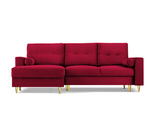 Мягкий уголок Micadoni Home Leona 4S, красный/золотой цена и информация | Угловые диваны | pigu.lt