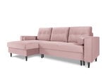 Мягкий уголок Micadoni Home Leona 4S, розовый/черный цвет