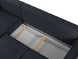 Minkštas kampas Micadoni Home Leona 4S, tamsiai mėlynas/juodas цена и информация | Minkšti kampai | pigu.lt