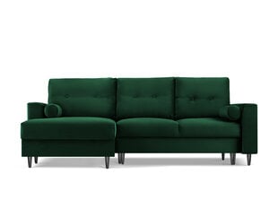 Мягкий уголок Micadoni Home Leona 4S, зеленый/черный цена и информация | Угловые диваны | pigu.lt