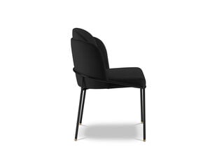 2-jų kėdžių komplektas Micadoni Home Limmen, juodas kaina ir informacija | Virtuvės ir valgomojo kėdės | pigu.lt