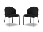 2-jų kėdžių komplektas Micadoni Home Limmen, juodas