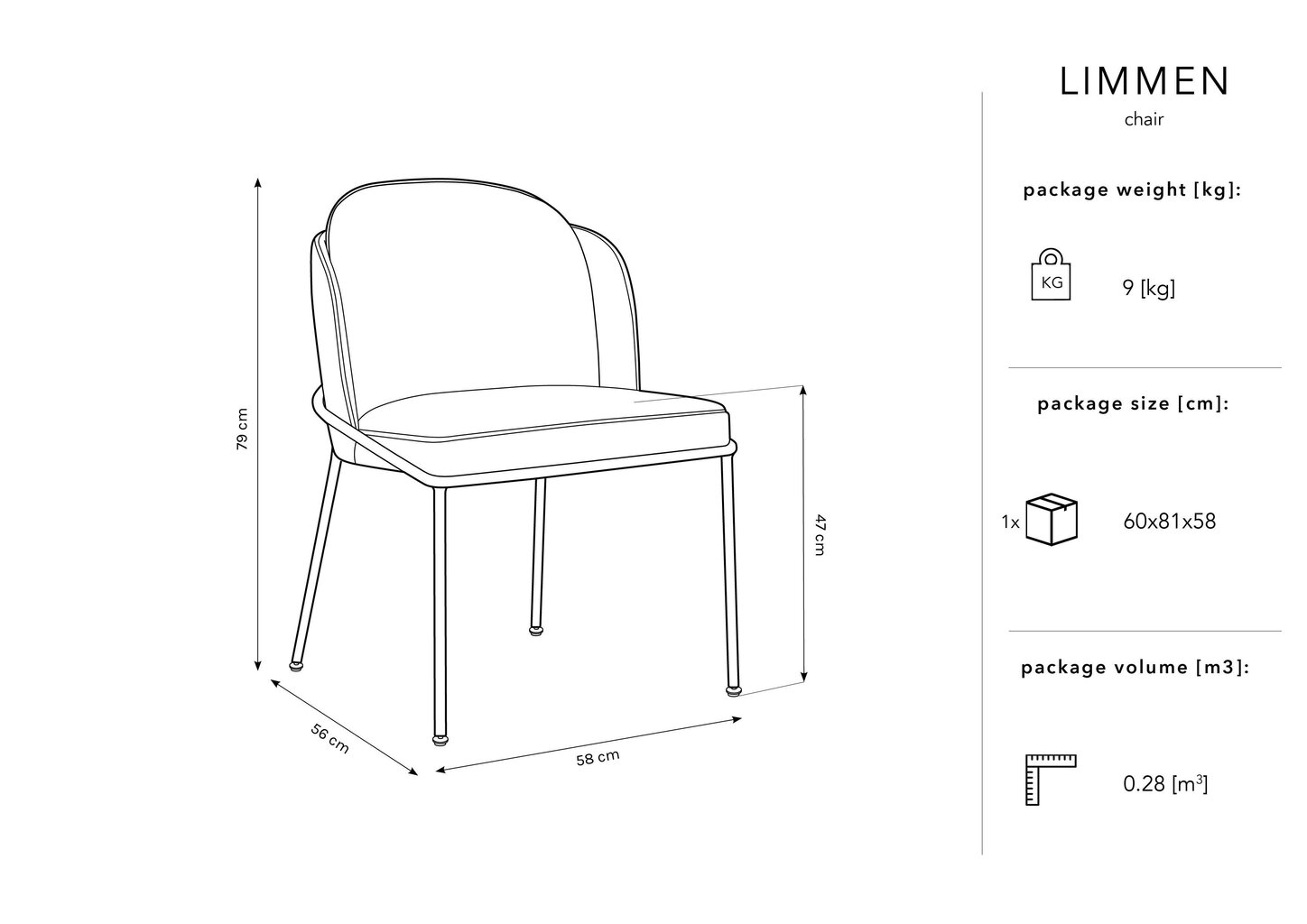 2-jų kėdžių komplektas Micadoni Home Limmen, tamsiai žalias kaina ir informacija | Virtuvės ir valgomojo kėdės | pigu.lt
