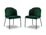 2-jų kėdžių komplektas Micadoni Home Limmen, tamsiai žalias