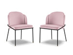 2-jų kėdžių komplektas Micadoni Home Limmen, rožinis