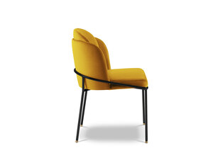 2-jų kėdžių komplektas Micadoni Home Limmen, geltonas kaina ir informacija | Virtuvės ir valgomojo kėdės | pigu.lt