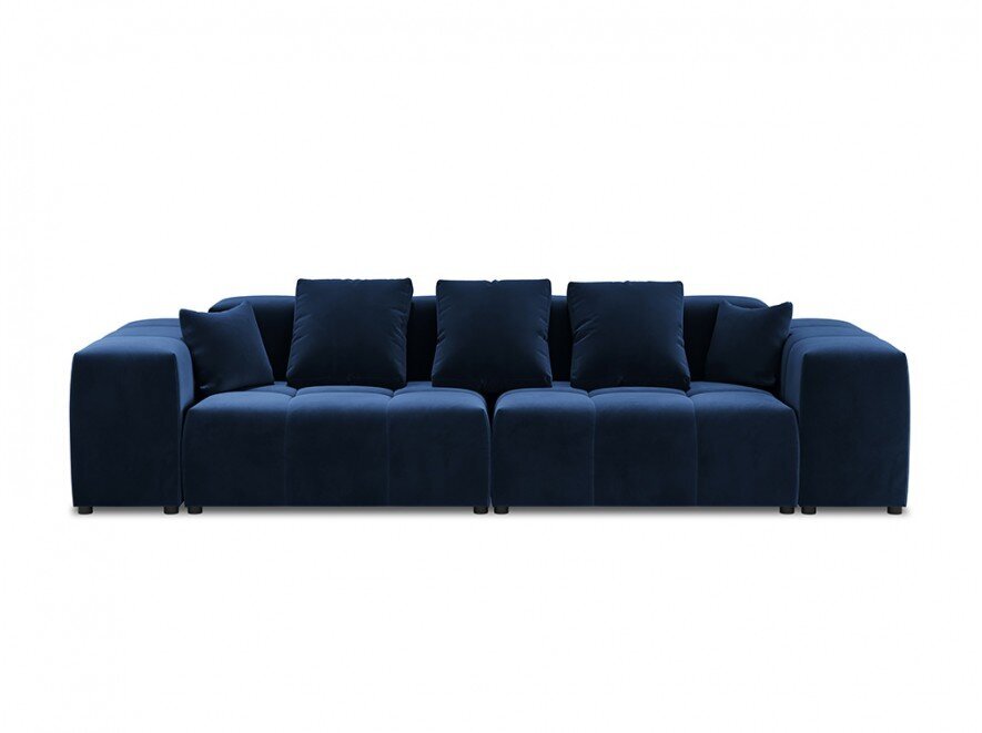 Trivietė veliūrinė sofa Micadoni Home Margo, mėlyna kaina ir informacija | Sofos | pigu.lt