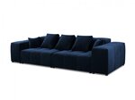 Trivietė veliūrinė sofa Micadoni Home Margo, mėlyna