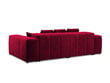 Trivietė veliūrinė sofa Micadoni Home Margo, raudona kaina ir informacija | Sofos | pigu.lt