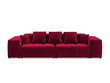Trivietė veliūrinė sofa Micadoni Home Margo, raudona kaina ir informacija | Sofos | pigu.lt