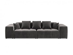 Trivietė veliūrinė sofa Micadoni Home Margo, tamsiai pilka kaina ir informacija | Sofos | pigu.lt