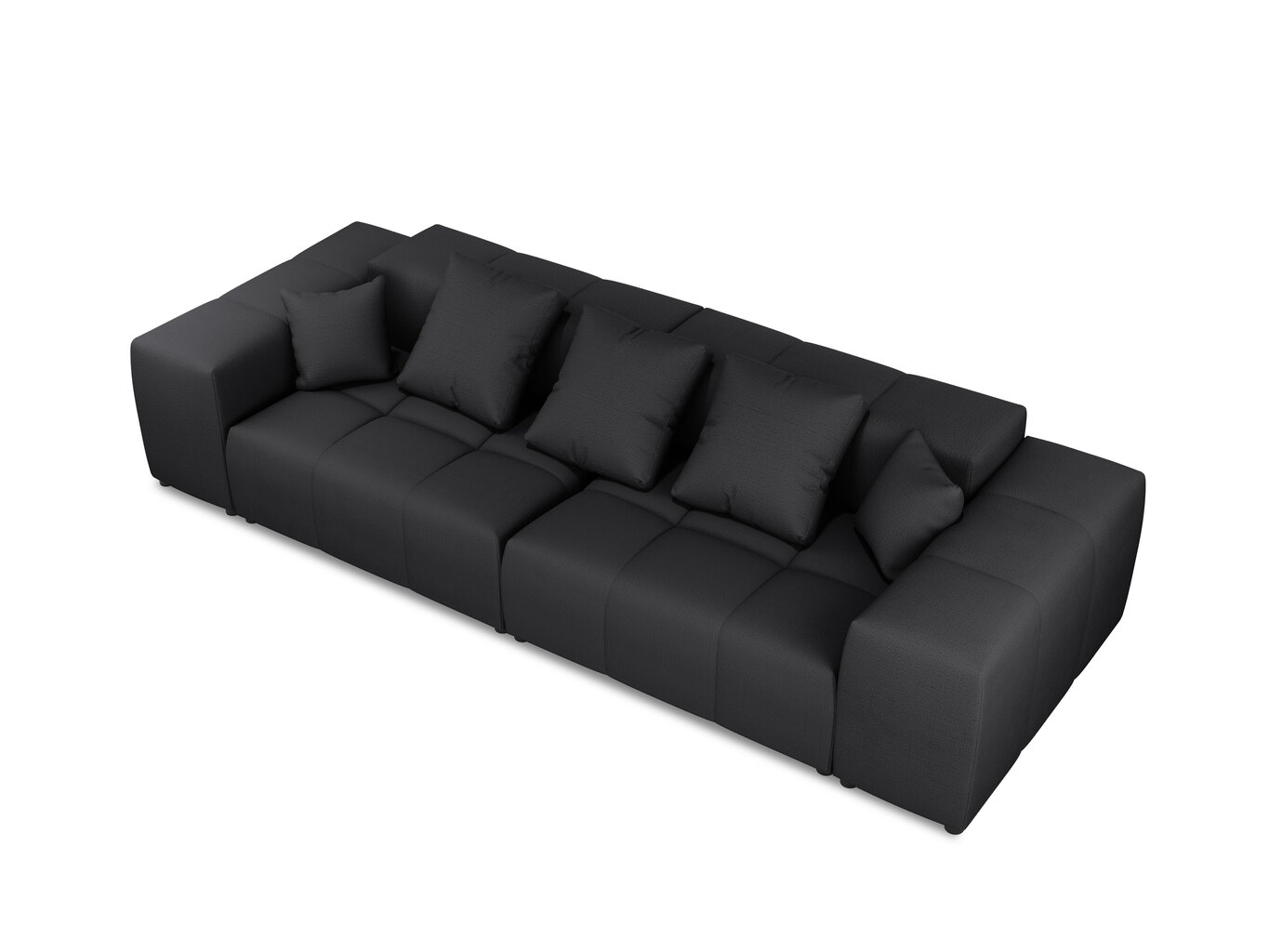 Trivietė sofa Micadoni Home Margo, juoda kaina ir informacija | Sofos | pigu.lt