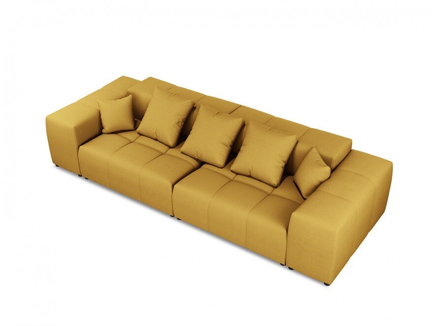 Trivietė sofa Micadoni Home Margo, geltona kaina ir informacija | Sofos | pigu.lt