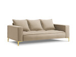 Trivietė sofa Micadoni Home Marram, smėlio spalvos/auksinės spalvos