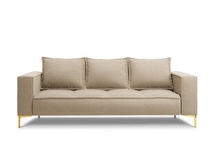 Trivietė sofa Micadoni Home Marram, smėlio spalvos/auksinės spalvos kaina ir informacija | Sofos | pigu.lt