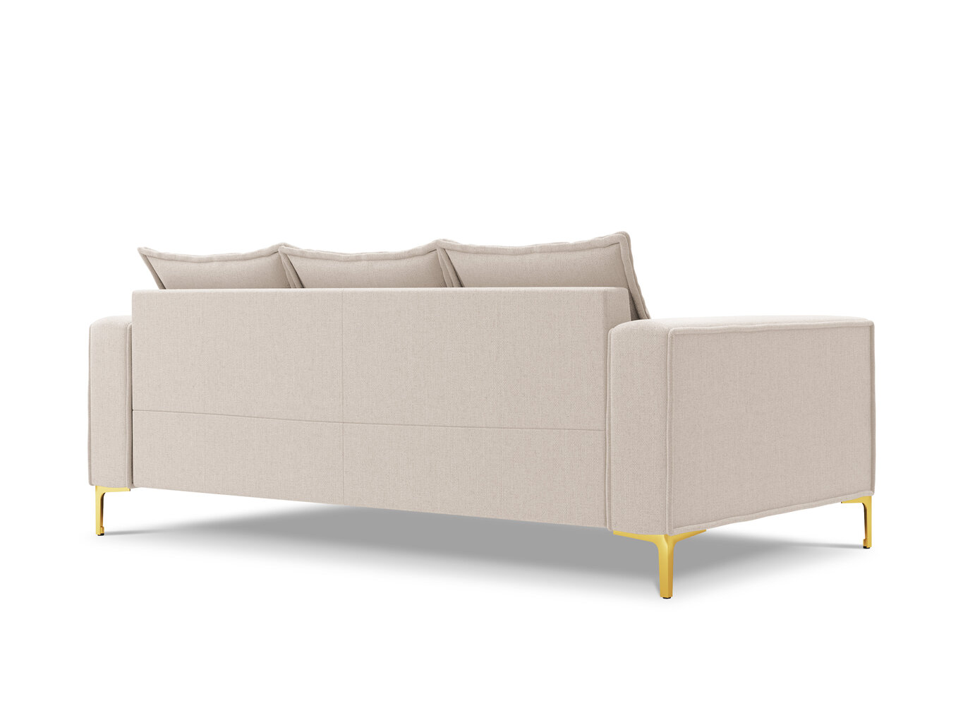 Trivietė sofa Micadoni Home Marram, šviesios smėlio spalvos/auksinės spalvos kaina ir informacija | Sofos | pigu.lt