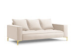 Trivietė sofa Micadoni Home Marram, šviesios smėlio spalvos/auksinės spalvos