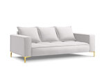 Trivietė sofa Micadoni Home Marram, šviesiai pilka/auksinės spalvos