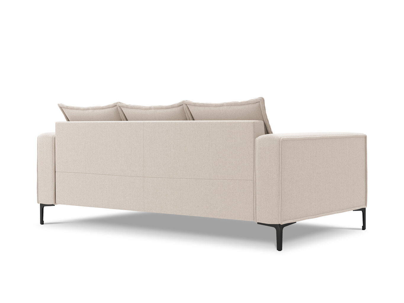 Trivietė sofa Micadoni Home Marram, šviesios smėlio spalvos/juoda цена и информация | Sofos | pigu.lt