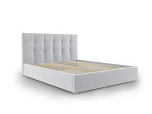 Кровать велюровая Micadoni Home Phaedra 140x200 см, светло-серая цена и информация | Кровати | pigu.lt