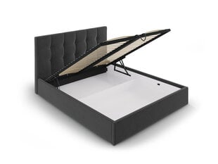 Кровать велюровая Micadoni Home Phaedra 140x200 см, темно-серая цена и информация | Кровати | pigu.lt