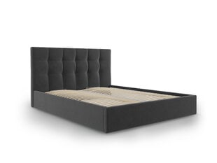 Велюровая кровать Micadoni Home Phaedra 160x200 см, темно-серая цена и информация | Кровати | pigu.lt