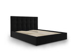 Велюровая кровать Micadoni Home Phaedra 180x200 см, черная