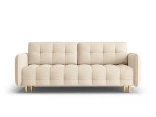 Trivietė sofa Micadoni Home Scaleta, smėlio spalvos/auksinės spalvos kaina ir informacija | Sofos | pigu.lt