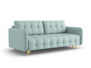 Trivietė sofa Micadoni Home Scaleta, šviesiai žalia/auksinės spalvos kaina ir informacija | Sofos | pigu.lt